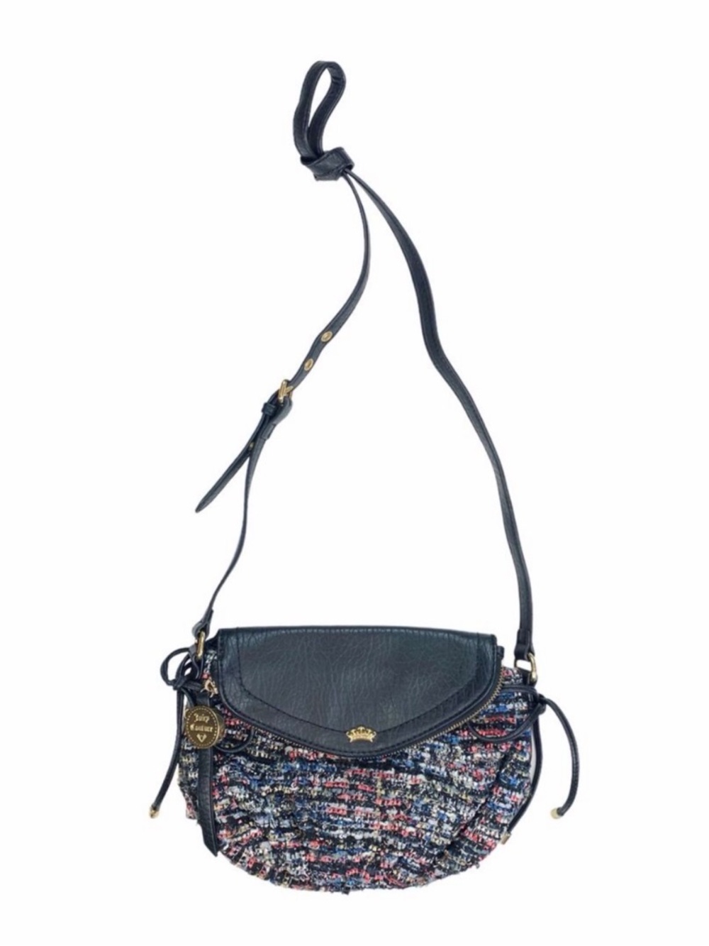 Vintage Juicy Couture Trousdale Tweed Crossbody Bag - 7” x 10” x 2”